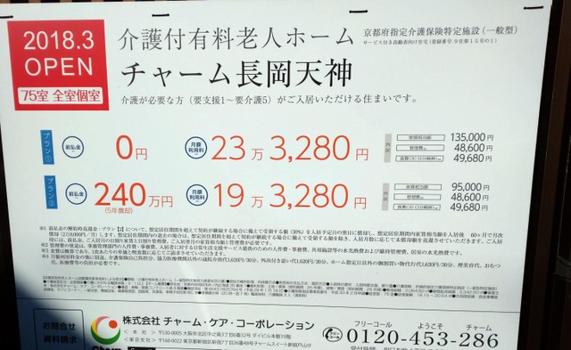 チャーム長岡天神 看板