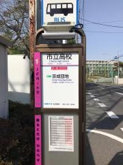「市立高校」バス停留所