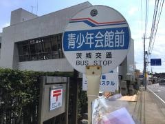 「青少年会館前」バス停留所