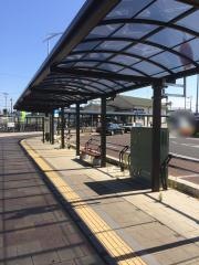 「内原駅前」バス停留所