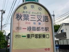 「秋葉三叉路」バス停留所