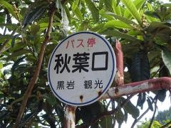 「秋葉口」バス停留所