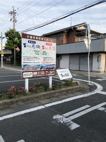 百ねん庵　桜 看板
