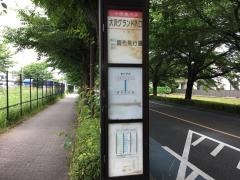 「大沢グランド入口」バス停留所