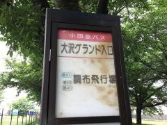 「大沢グランド入口」バス停留所