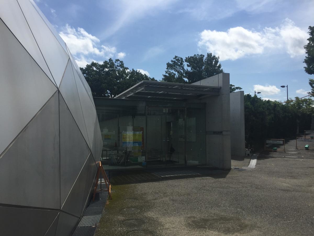 プール入り口まで