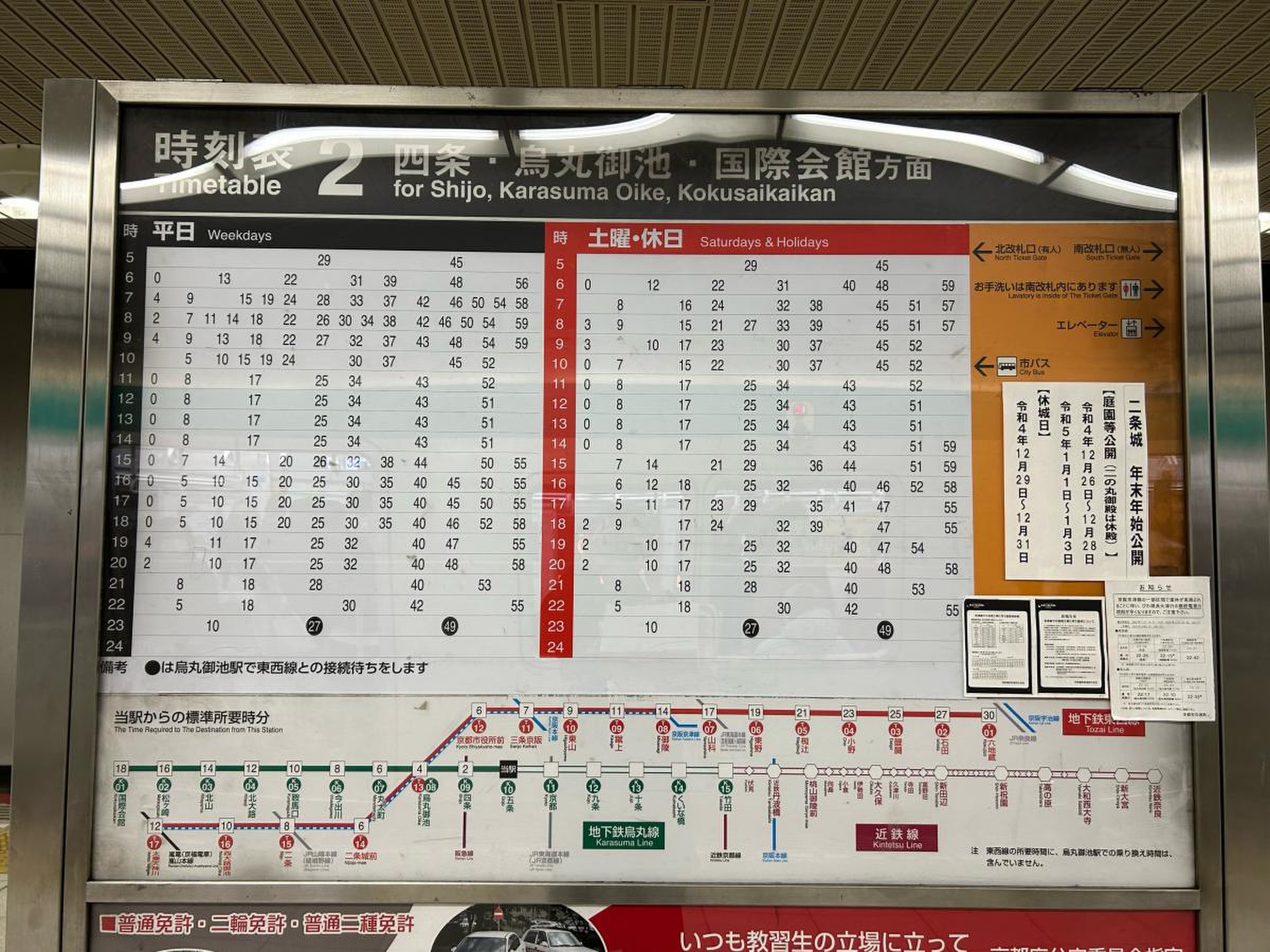 烏丸 線 時刻 表