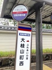 「大枝山町西」バス停留所