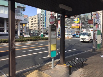 ユキサキナビ 名鉄バス 栄 大津通沿い バス停留所 名古屋市中区錦