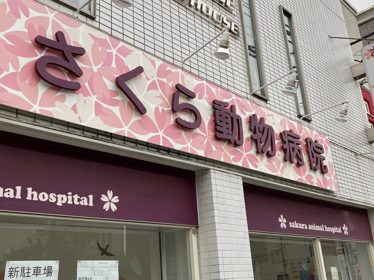 さくら動物病院の施設外観です。