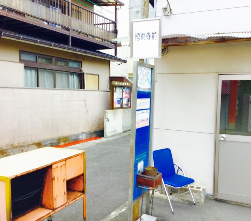 「悟真寺前」バス停留所