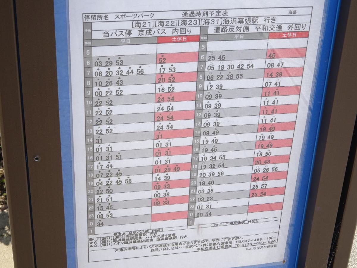 「スポーツパーク」バス停留所です。