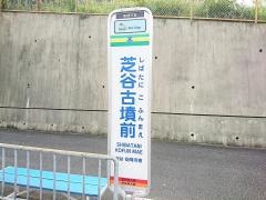「芝谷古墳前」バス停留所