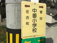 「中番小学校」バス停留所