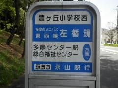 「豊ケ丘小学校西」バス停留所