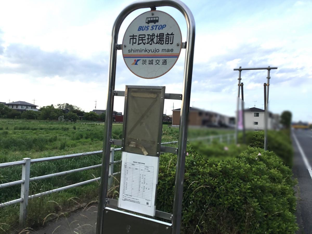 「市民球場前」バス停留所