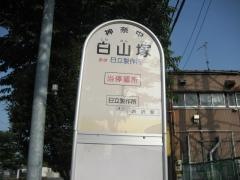 「白山塚」バス停留所