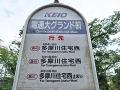 「電通大グランド前」バス停留所