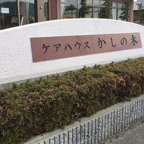 かしの木 看板