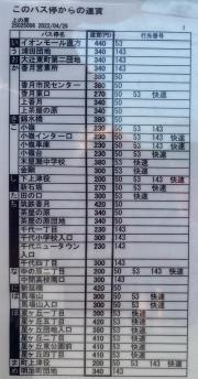 「上の原」バス停留所