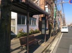 「中丸子神社前」バス停留所