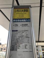 「市川大野駅」バス停留所
