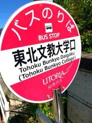 「東北文教大学口」バス停留所