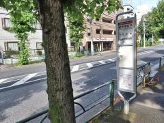 「砧中学校下」バス停留所