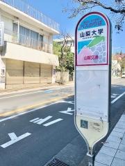 「山梨大学」バス停留所