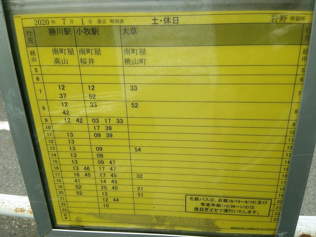 岩野バス停留所