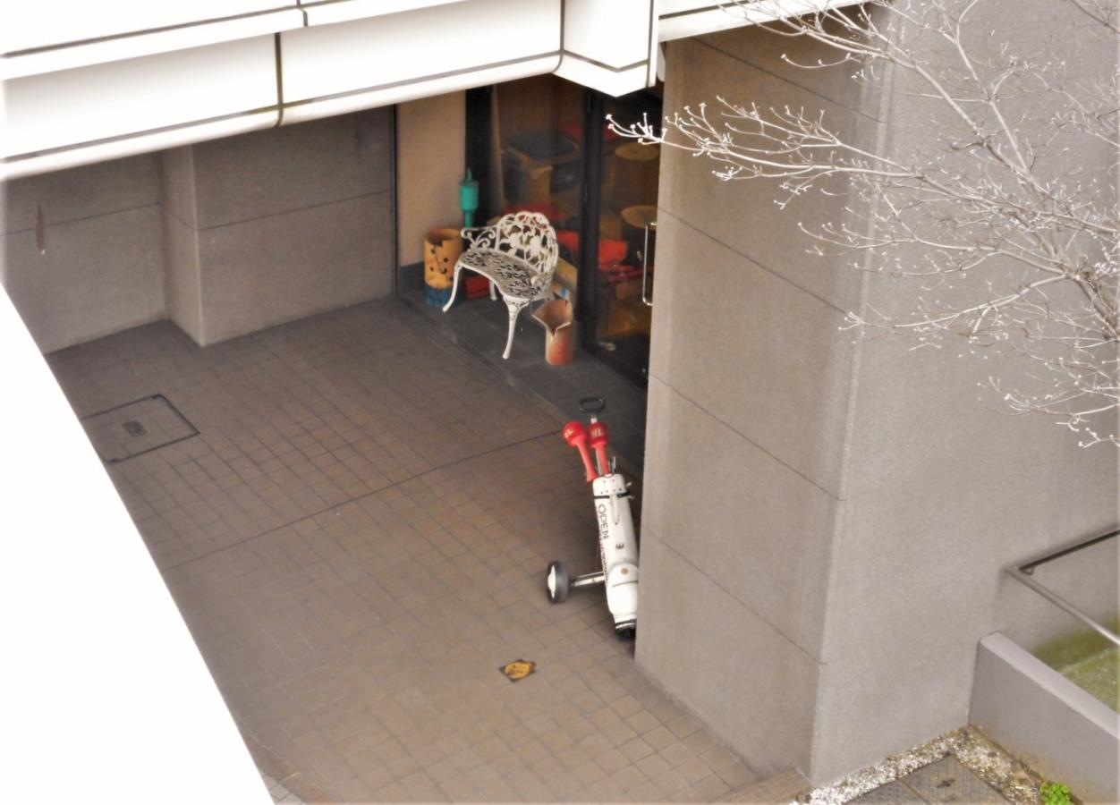 駅からの高架橋から見た玄関