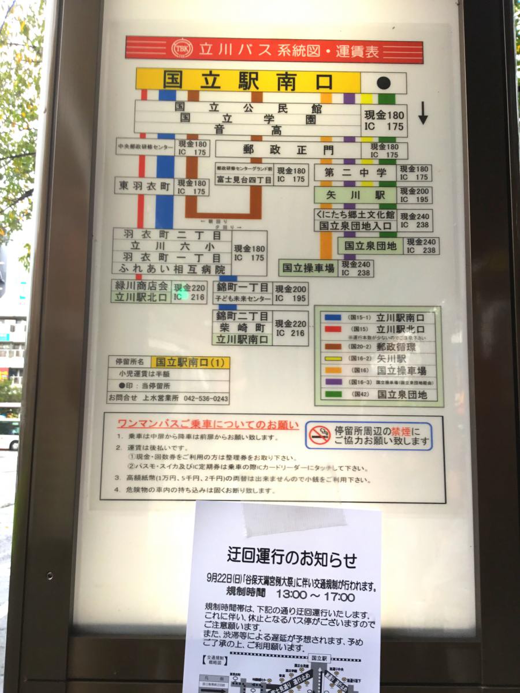 国立 駅 から 立川 駅