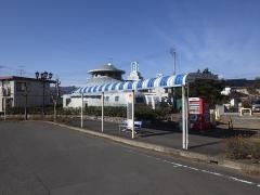 「梁川駅」バス停留所