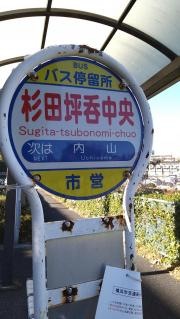 「杉田坪呑中央」バス停留所