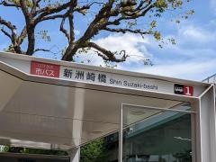 「新洲崎橋」バス停留所