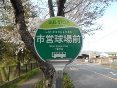 「市営球場前」バス停留所
