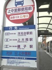 「上中里郵便局前」バス停留所