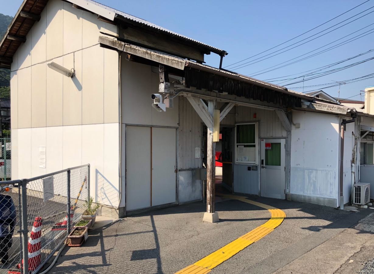 ホームからの駅舎