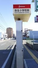 「弥生小学校前」バス停留所