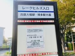 「レークヒルズ入口」バス停留所