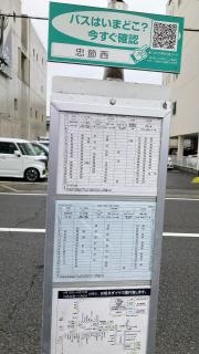 「忠節西」バス停留所