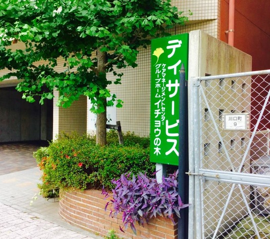 イチョウの木 看板