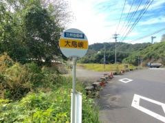 「大鳥峡」バス停留所