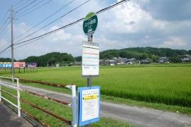 「上小波田」バス停留所