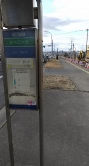 「新井田大橋」バス停留所