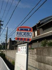 「矢田口町西口」バス停留所