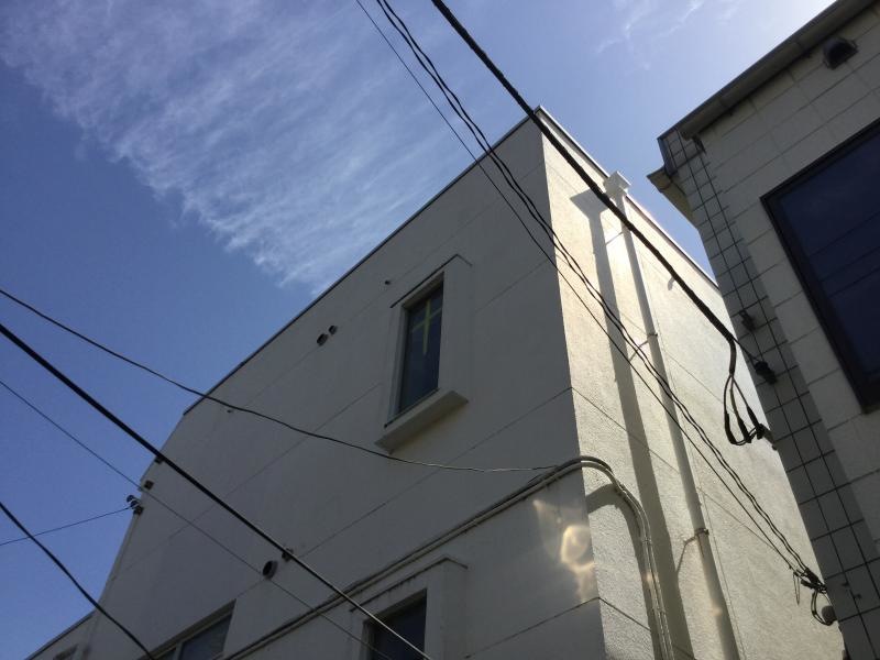 外からも