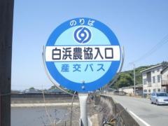 「白浜農協入口」バス停留所