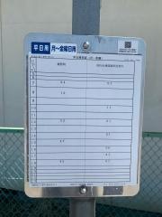 「渡利中学校入口」バス停留所