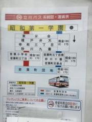 「昭和第一学園」バス停留所